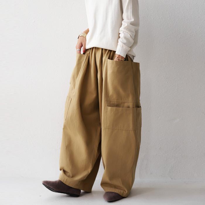 パンツ レディース ワイド ワイドパンツ 長ズボン ビッグポケット メール便不可 Pk Antiqua 通販 Yahoo ショッピング