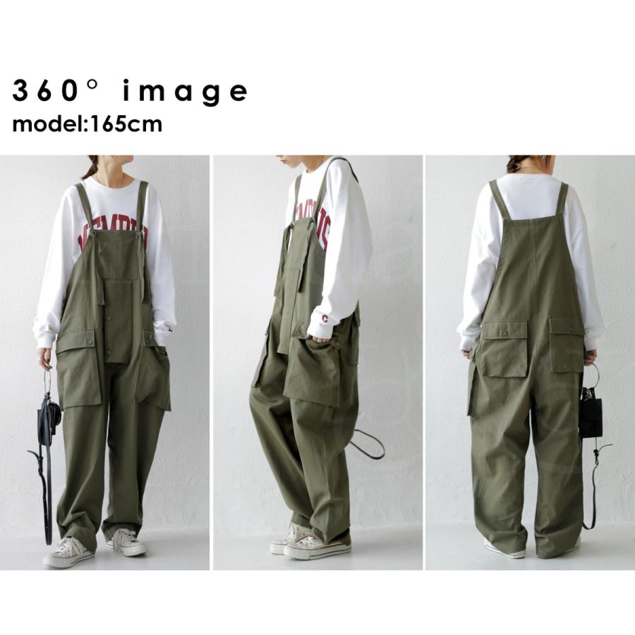 antiqua（アンティカ） 軍モノ風サロペ サロペット レディース