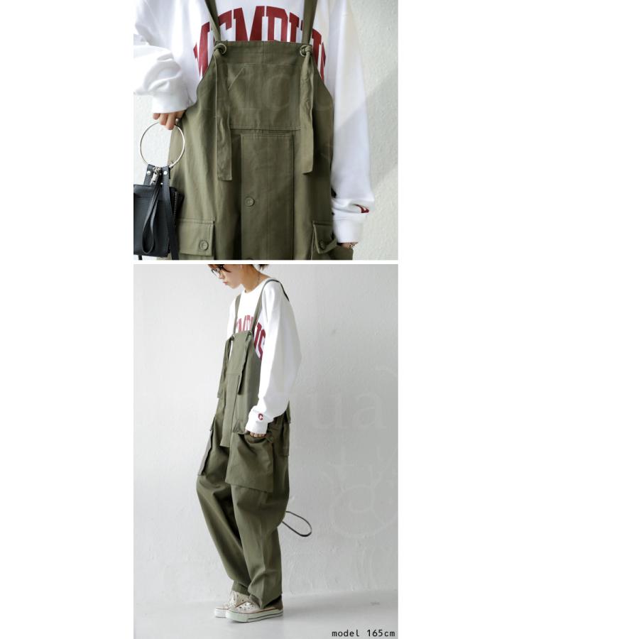antiqua（アンティカ） 軍モノ風サロペ サロペット レディース