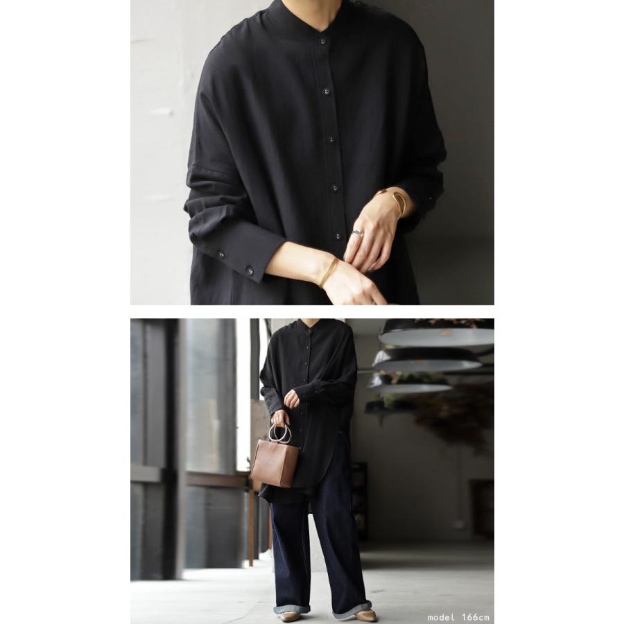 antiqua（アンティカ） シャツ レディース トップス 長袖 バンドカラー