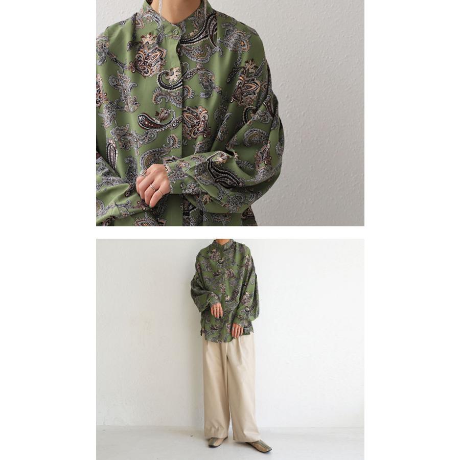 antiqua（アンティカ） ペイズリー柄シャツ シャツ レディース 長袖 柄
