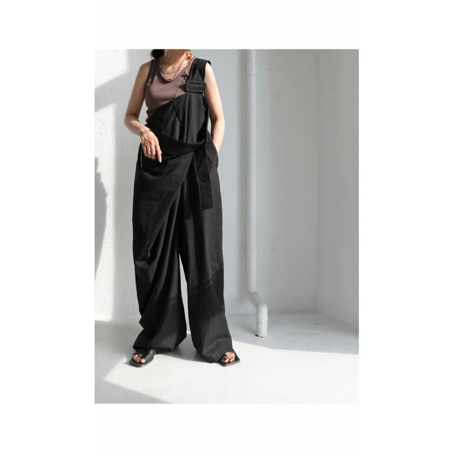 2024✨かぐれ麻リネン混ゆったりオールインワンジャンプスーツ手洗い