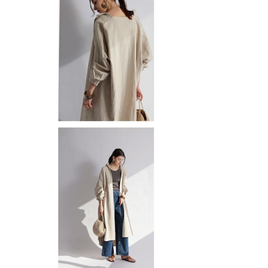 antiqua（アンティカ） リネンシャツワンピ ワンピース レディース