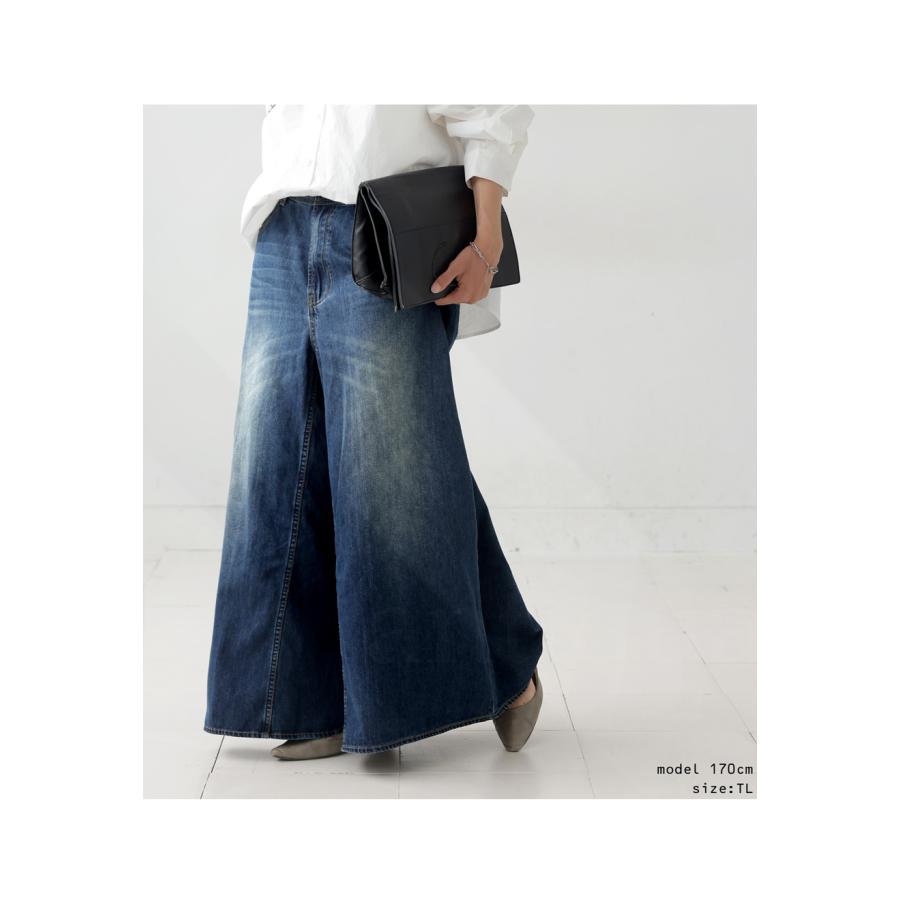 antiqua デニムワイドパンツ パンツ レディース ボトムス ロング antiqua デニムワイドパンツ パンツ レディース ボトムス ロング