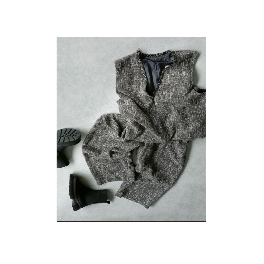 新品未使用⭐︎antiqua ツイードライクオールインワン　L〜XXL相当サイズ ツイードオールインワン オールインワン レディース 送料無料・8