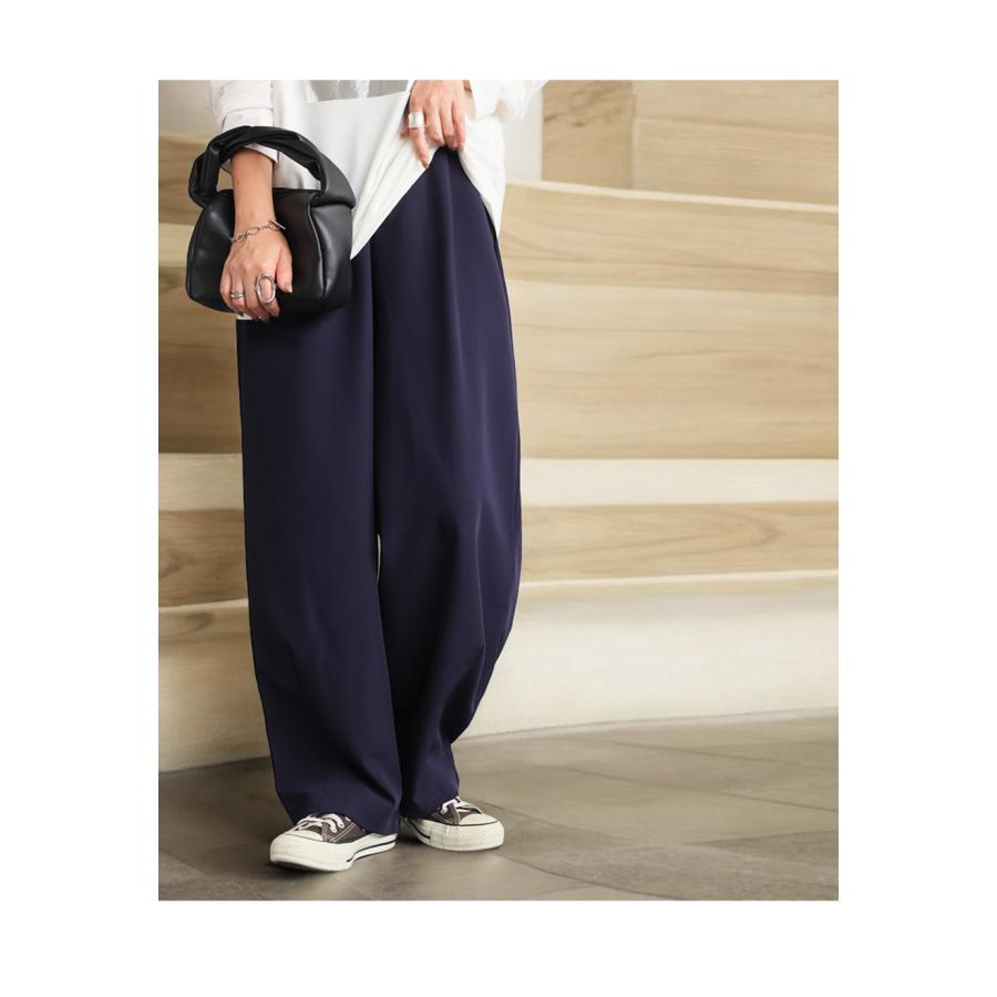 antiqua（アンティカ） デザインタックパンツ バレルレッグ パンツ