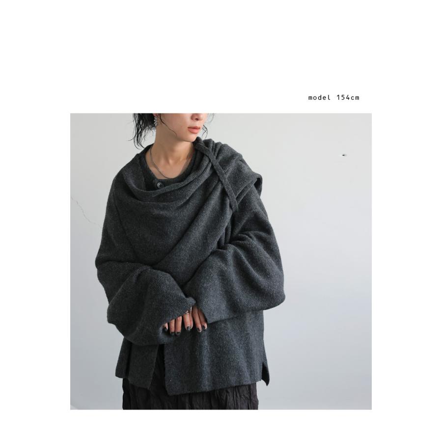 antiqua（アンティカ） 変形ケープカーディガン カーデ レディース