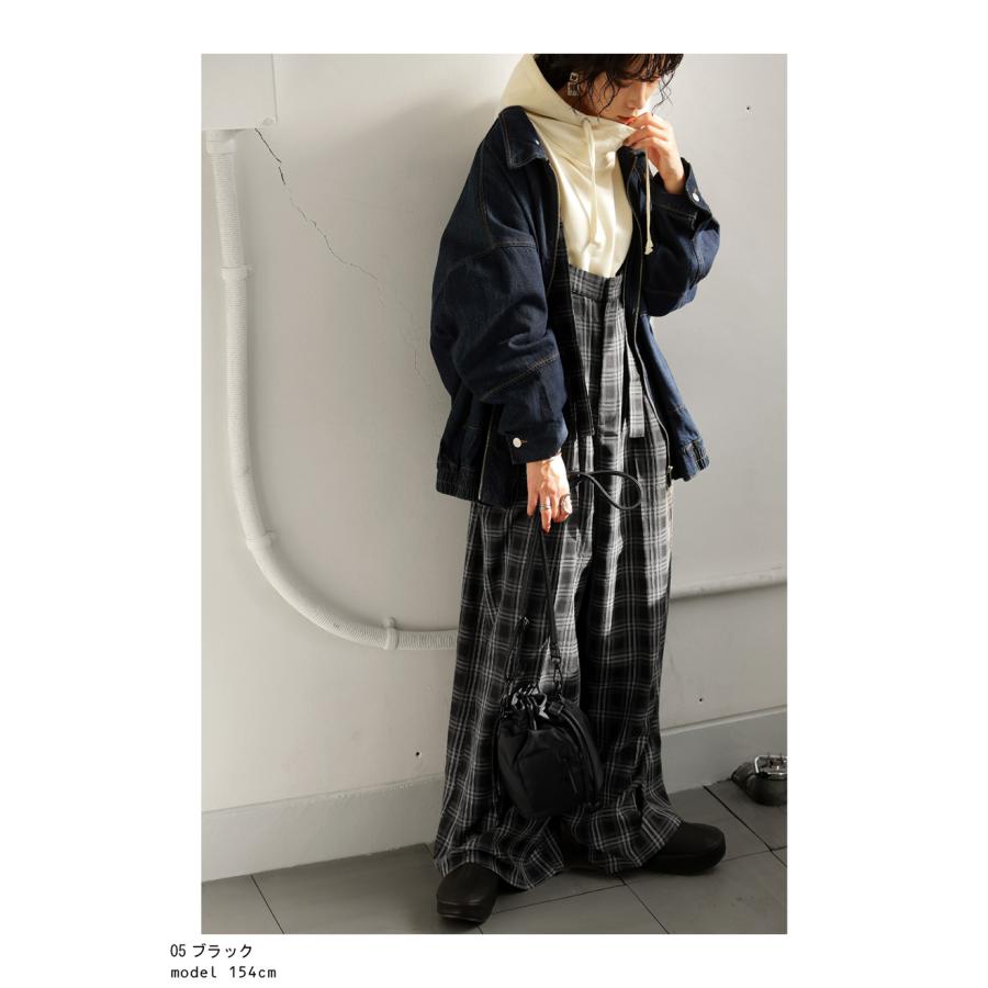 antiqua（アンティカ） チェック柄サロペ サロペット レディース 