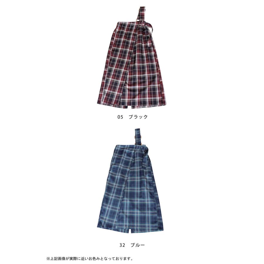 antiqua チェックサスペンダースカート ワンピース レディース