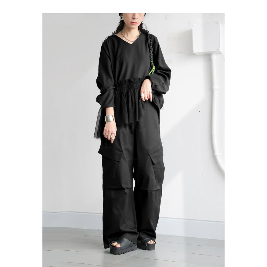 antiqua（アンティカ） チュールドッキングトップス トップス 