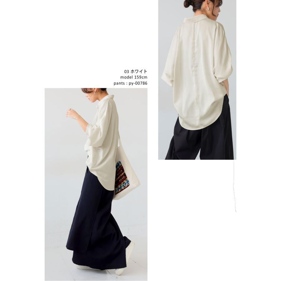 antiqua（アンティカ） シボ感シャツ シャツ レディース トップス 長袖