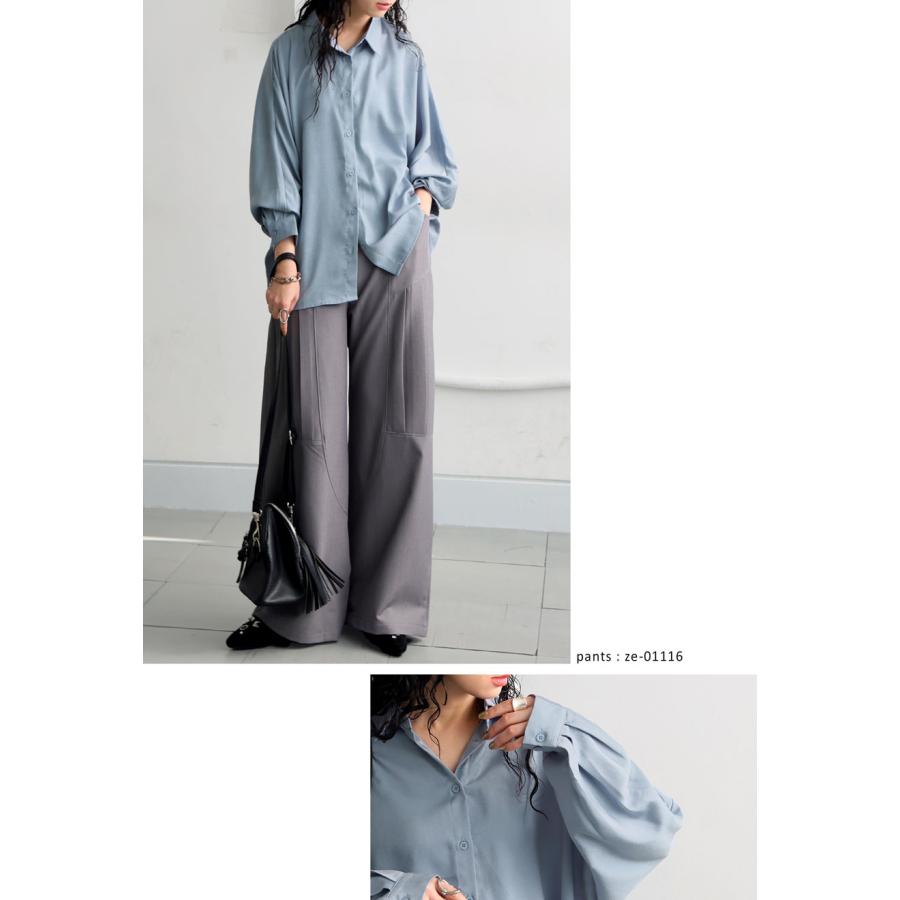 antiqua（アンティカ） シボ感シャツ シャツ レディース トップス 長袖