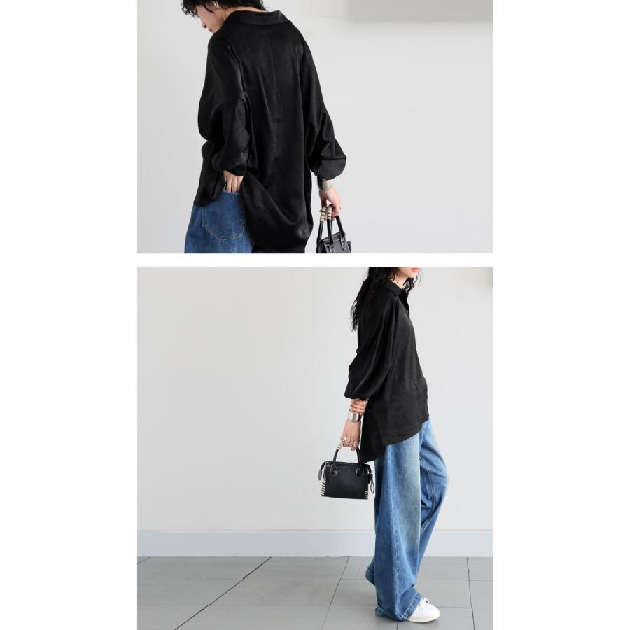 antiqua（アンティカ） シボ感シャツ シャツ レディース トップス 長袖