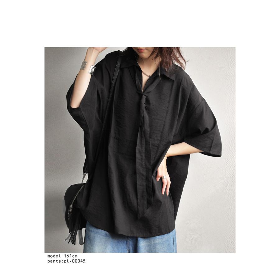 antiqua（アンティカ） スカーフ付きシャツ レディース シャツ 半袖