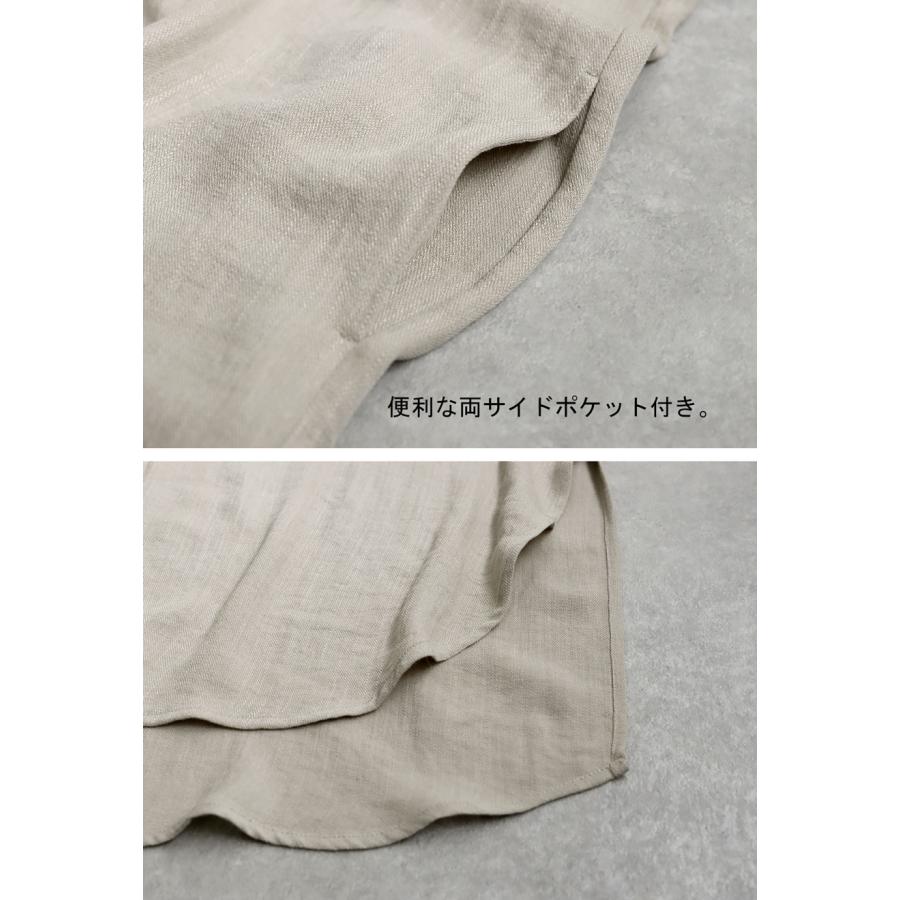 antiqua リネンライク シャツワンピース レディース ロング 送料