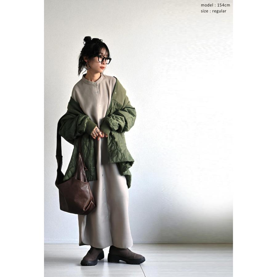 antiqua（アンティカ） ワッフル布帛 シャツワンピース レディース