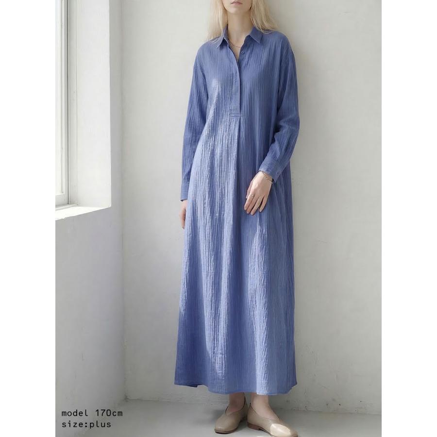 ワンピース レディース ロング丈 長袖 Aライン 送料無料・メール便不可の画像