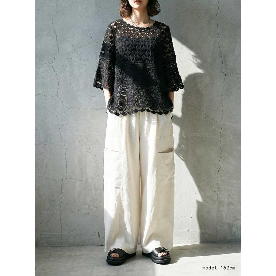 antiqua コットンレーストップス 楽天市場】レース刺繍トップス レディース トップス 五分袖 綿100 送料