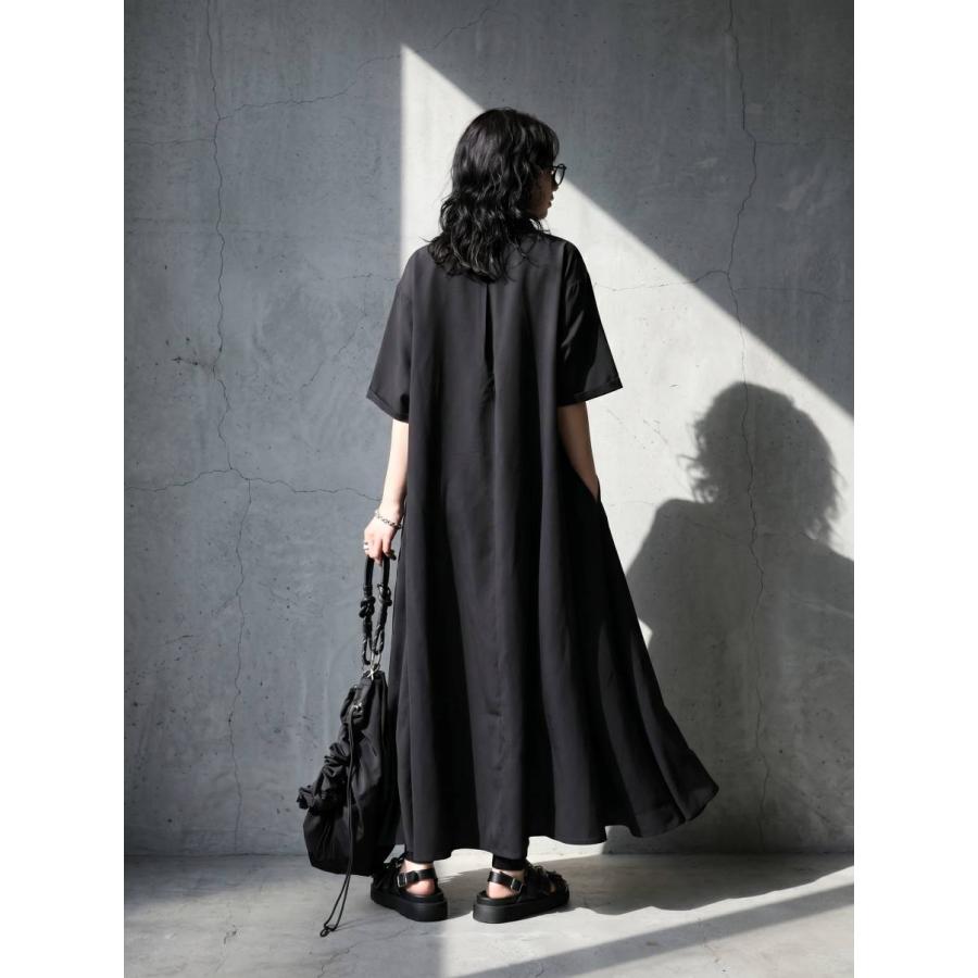 antiqua（アンティカ） シャツワンピース レディース 半袖 Aライン