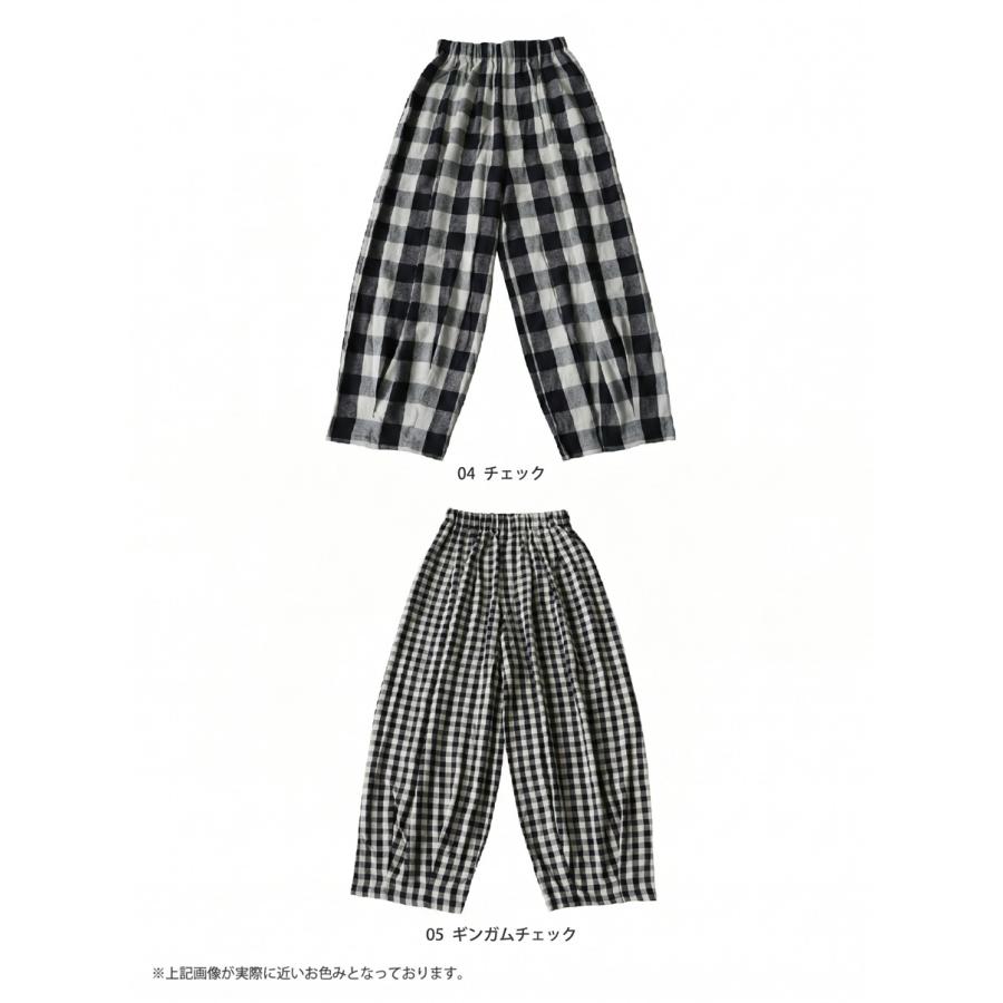 antiqua（アンティカ） バルーンパンツ レディース チェック柄 ロング