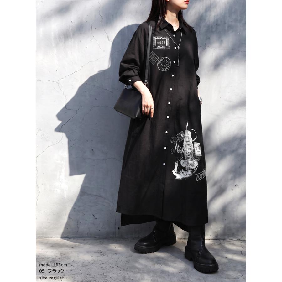 antiqua（アンティカ） シャツワンピース レディース レギュラーカラー 