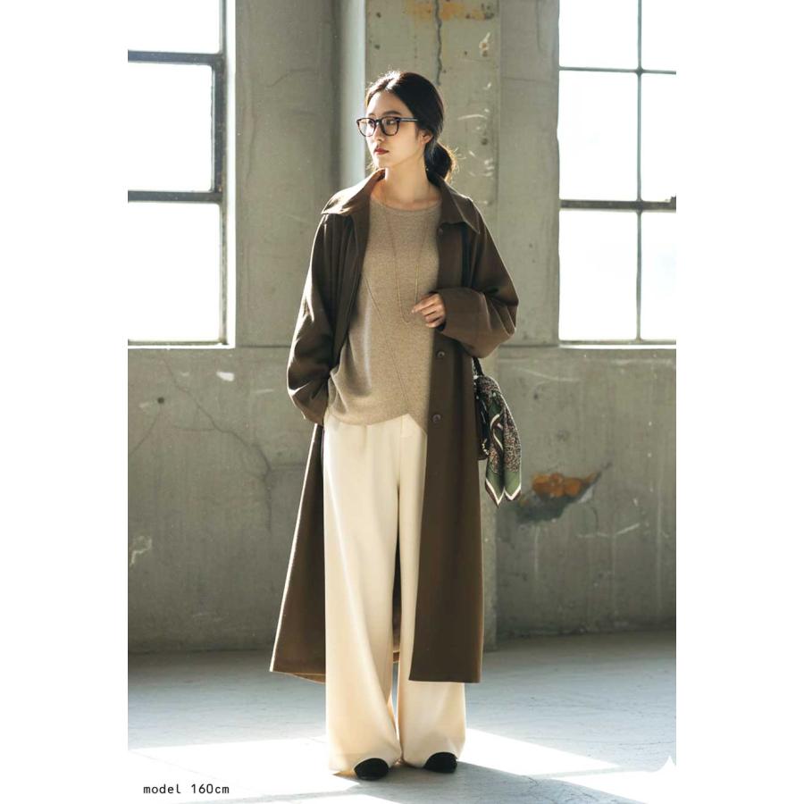 antiqua（アンティカ） 変形 デザインニット レディース 長袖 アシメ