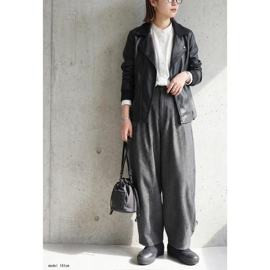 antiqua（アンティカ） タック ワイドパンツ レディース ボトムス