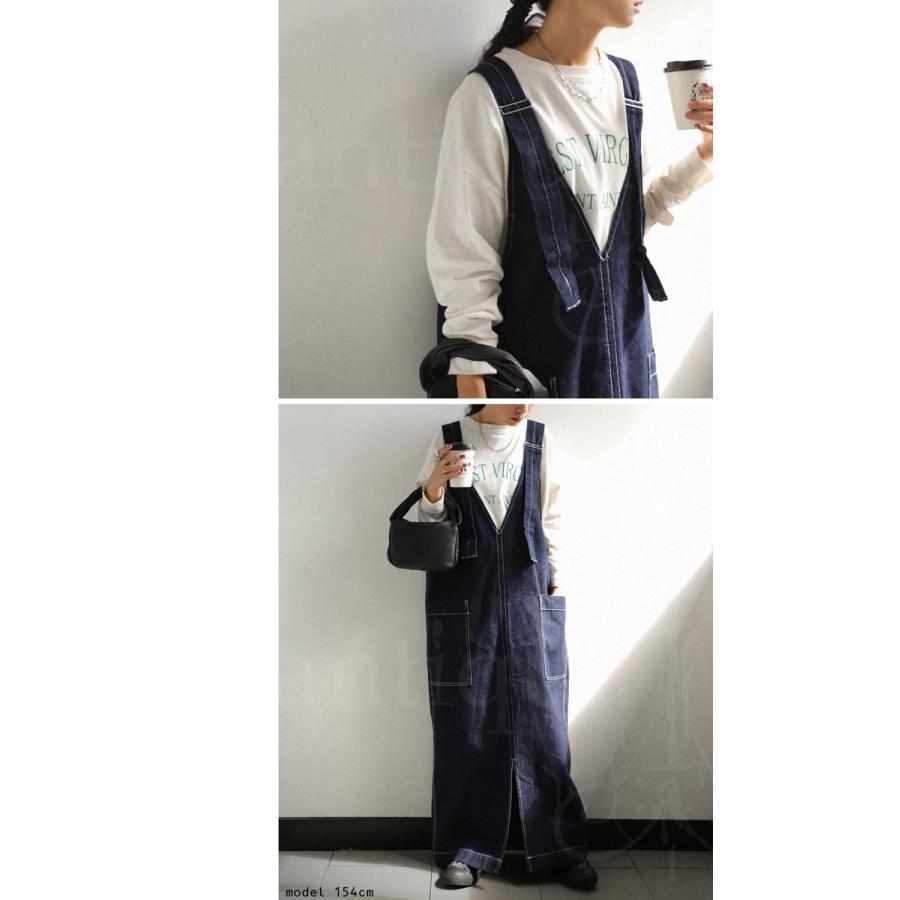 antiqua デニム サロペスカート スカート レディース ボトムス antiqua デニム サロペスカート スカート レディース ボトムス