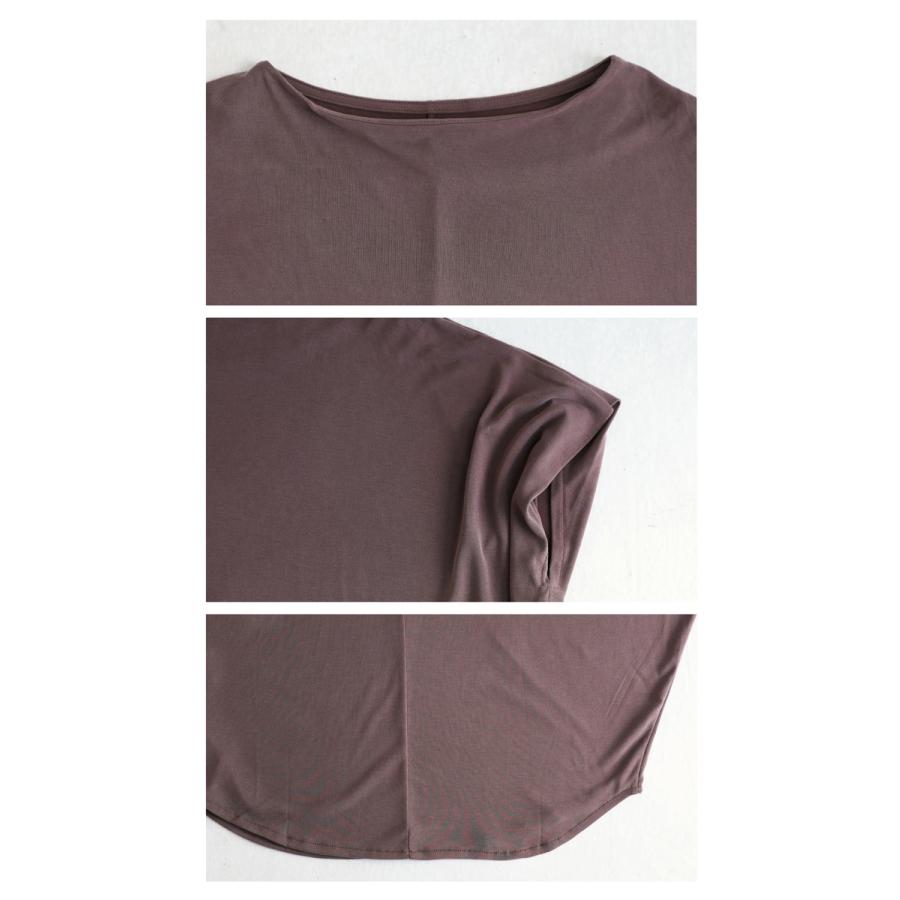 トップス レディース カットソー 半袖 ドルマン ワイド とろみボートネックトップス 再販 メール便不可 母の日 Pn Antiqua 通販 Yahoo ショッピング