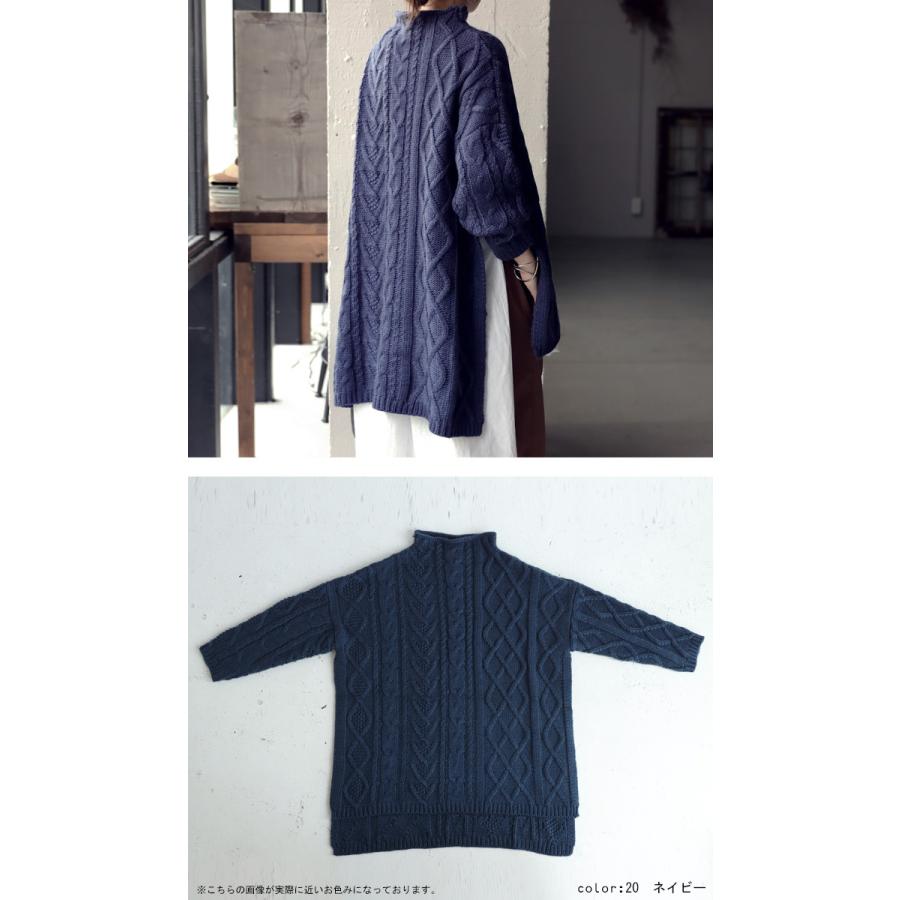 antiqua サイドスリットロールネックニット 前後差 レイヤード トップス antiqua - antiqua サイドスリットロールネックニット 前後差