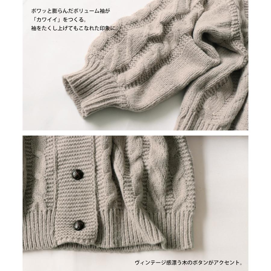 antiqua（アンティカ） ロービングケーブルカーデ カーディガン