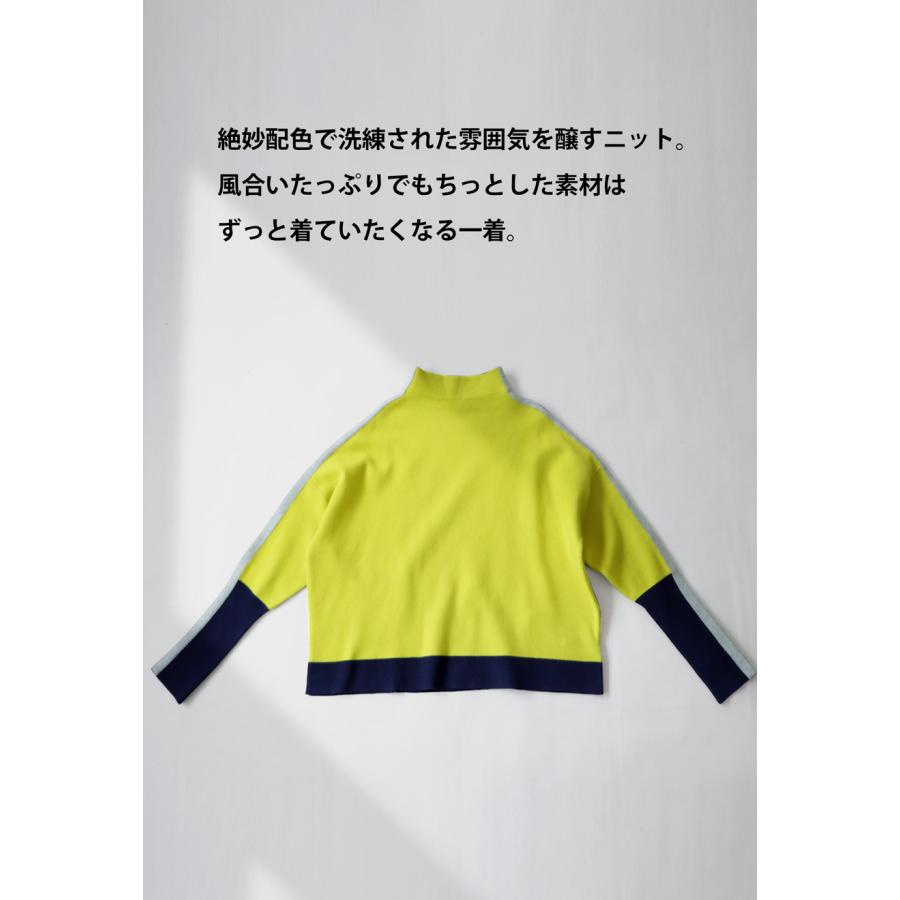 配色ニット ニット レディース トップス 長袖 配色 送料無料・再入荷 メール便不可 | antiqua | 11