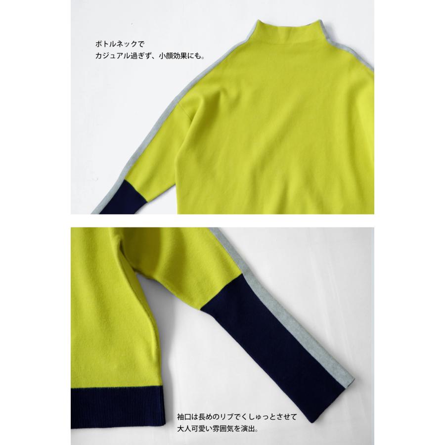 配色ニット ニット レディース トップス 長袖 配色 送料無料・再入荷 メール便不可 | antiqua | 12