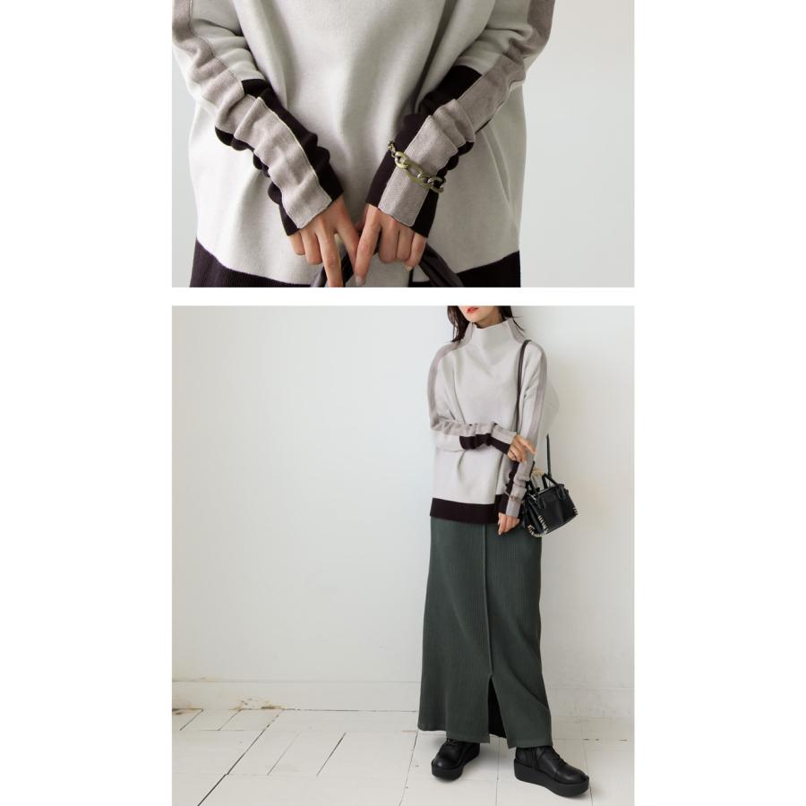 antiqua（アンティカ） 配色ニット ニット レディース トップス 長袖