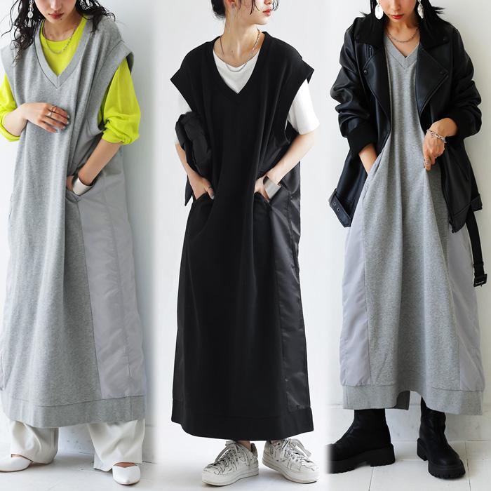 antiqua（アンティカ） 裏毛ワンピース ワンピース レディース ロング 