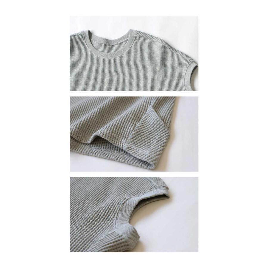 antiqua（アンティカ） 鬼ワッフルトップス Tシャツ レディース