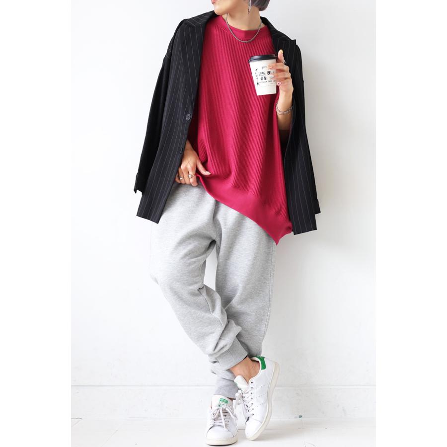 antiqua（アンティカ） 鬼ワッフルトップス Tシャツ レディース