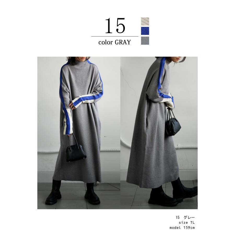 antiqua（アンティカ） 配色ニットワンピース ワンピース レディース