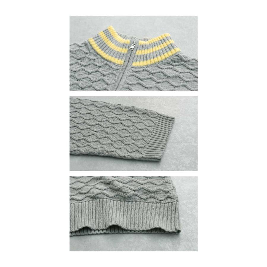 ニットジップカーデ カーディガン レディース 長袖 送料無料・メール便不可 レディース トップス カーディガン カジュアル コート セーター 春秋冬 ロング ファッション 長袖 ワイド ニットジップカーデ カーディガン  レディース 長袖 送料無料・メール便不可 | LADIES ALL ITEM | | antiqua公式サイト