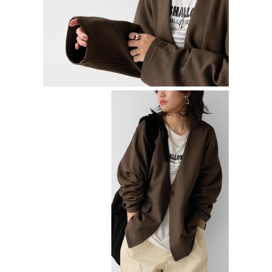 antiqua（アンティカ） ノーカラージャケット ジャケット レディース