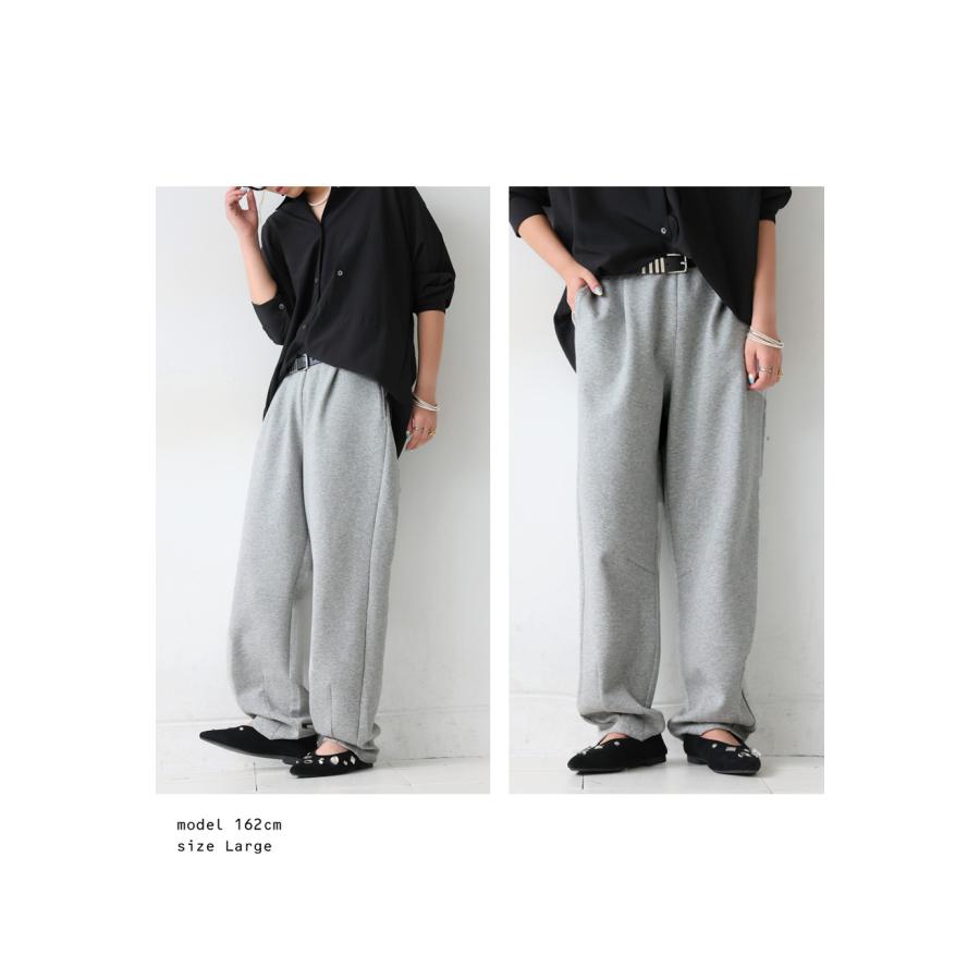 antiqua（アンティカ） タック入り ポンチパンツ レディース ロング
