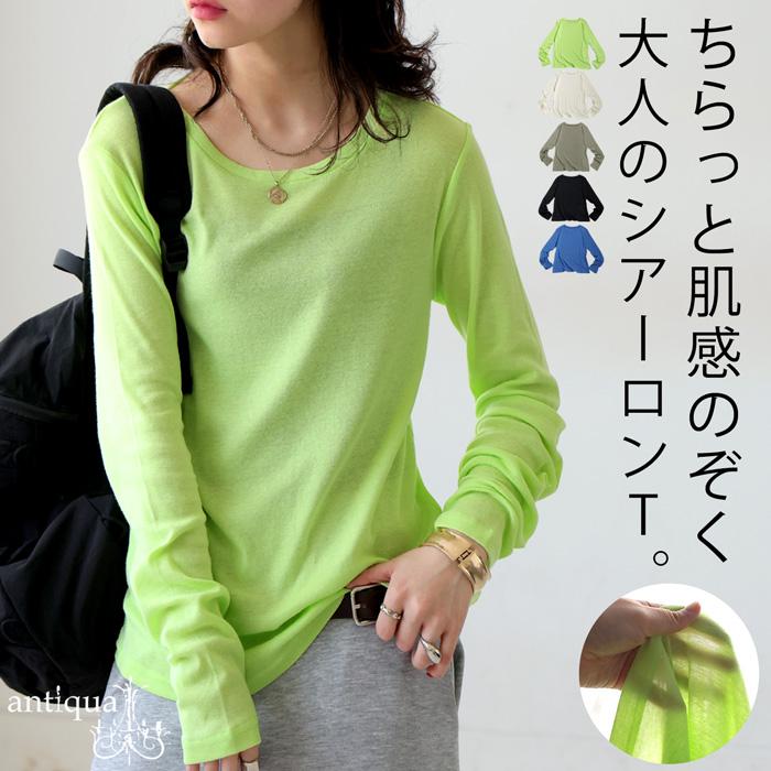 antiqua（アンティカ） シアーロンT カットソー レディース トップス