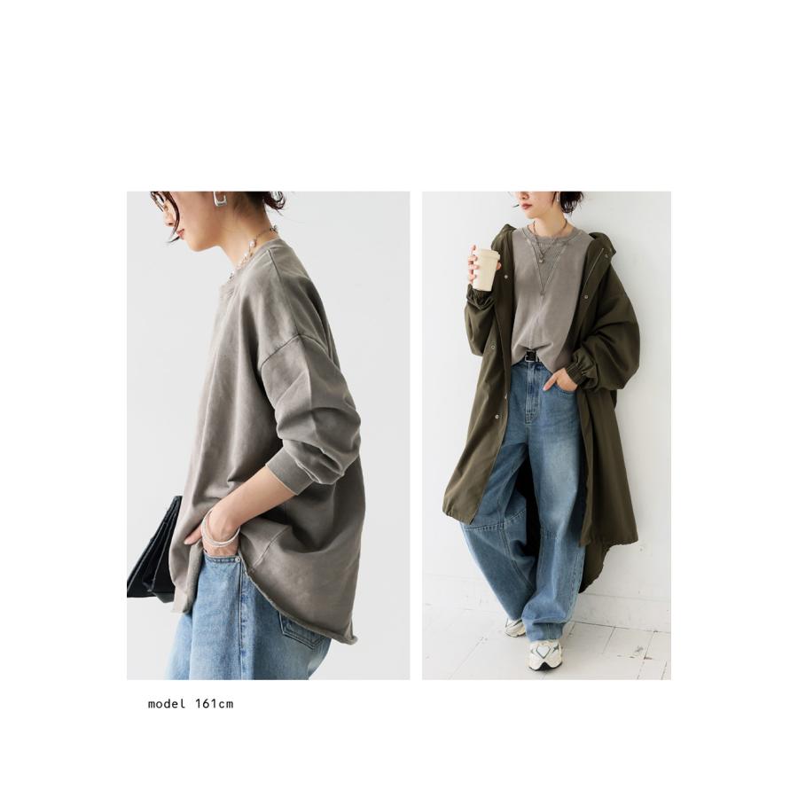 antiqua（アンティカ） 裏毛 トップス レディース 長袖 ガゼット切替