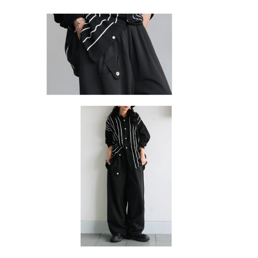 antiqua（アンティカ） アクセントポケット付き カーブパンツ