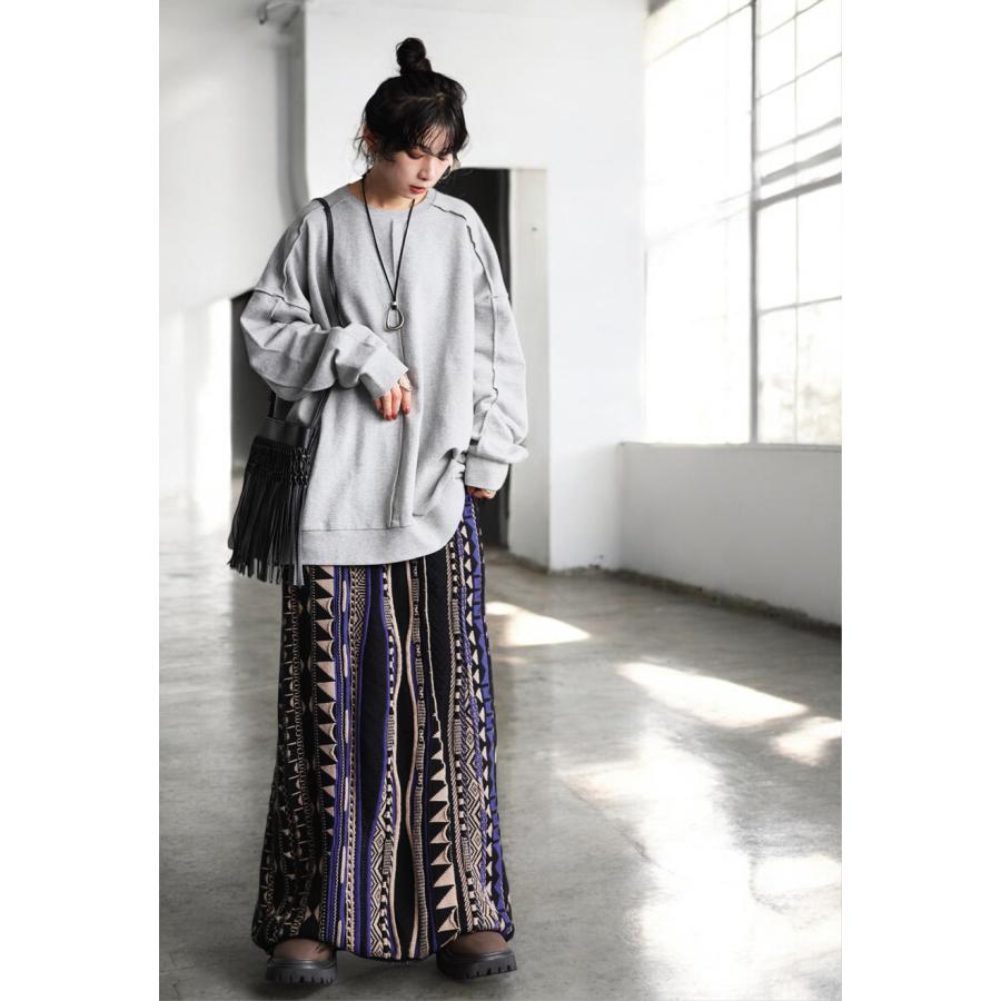 antiqua（アンティカ） 幾何学柄 ニットスカート レディース ボトムス