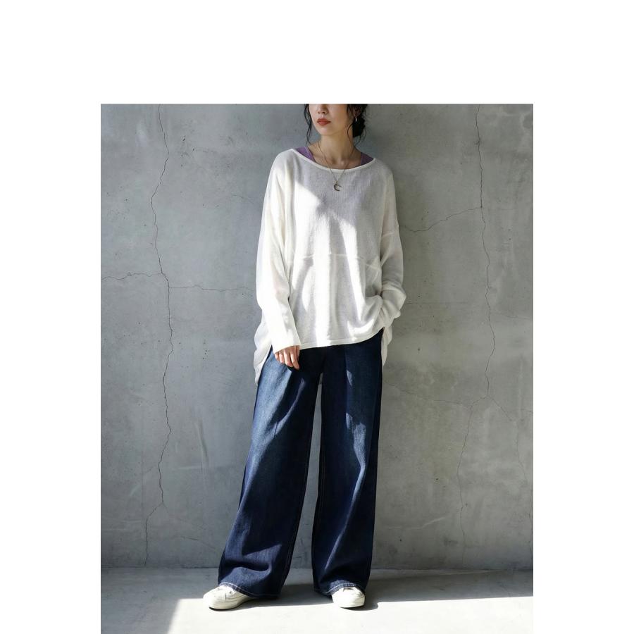 antiqua（アンティカ） 変形 ニットトップス レディース ドルマン 長袖