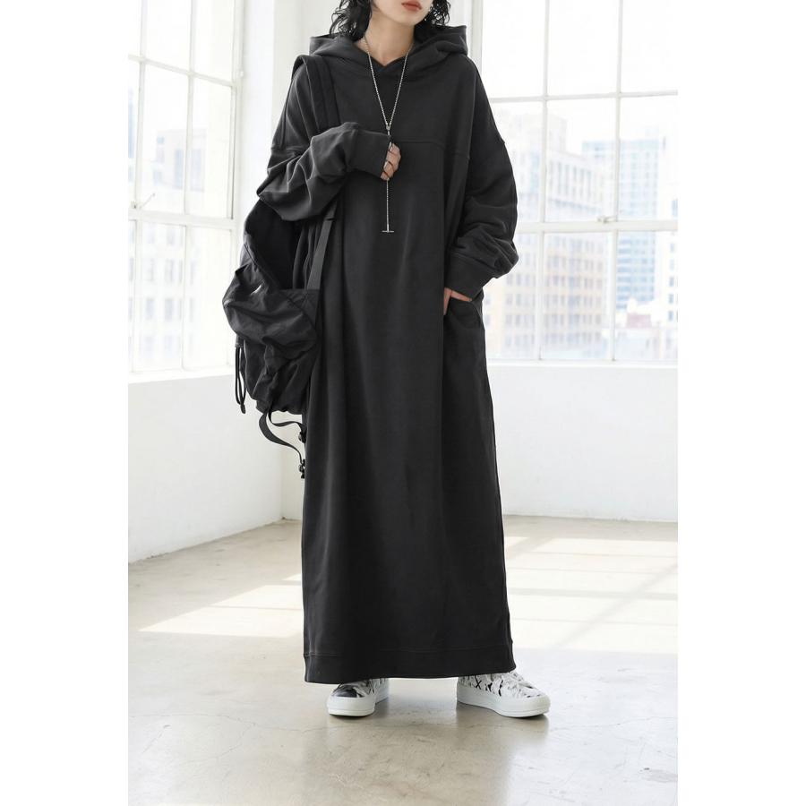 antiqua（アンティカ） フード付き ロングワンピース レディース