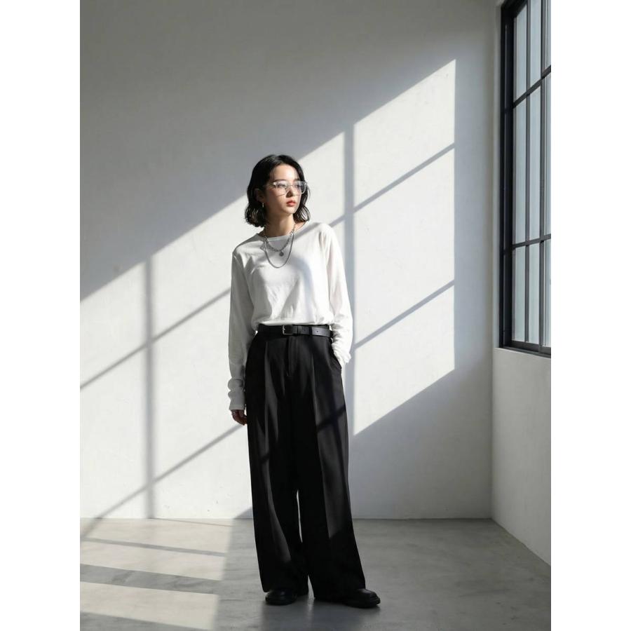 まとめて最大10％OFF18日19時〜22日10時 シアーロンT レディース 綿100 長袖 Uネック カットソー ・再入荷 50ptメール便可 | antiqua | 18