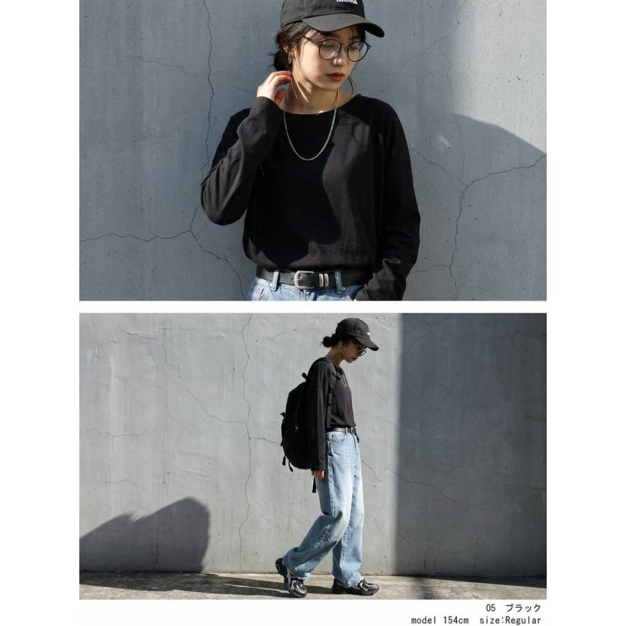 まとめて最大10％OFF18日19時〜22日10時 シアーロンT レディース 綿100 長袖 Uネック カットソー ・再入荷 50ptメール便可 | antiqua | 21