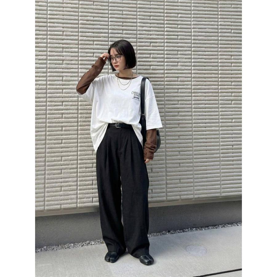 antiqua（アンティカ） シアー ロンT レディース 長袖 ニット クルー